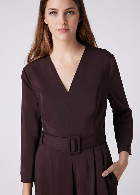 Beymen Club Purple Belted Jumpsuit - 2