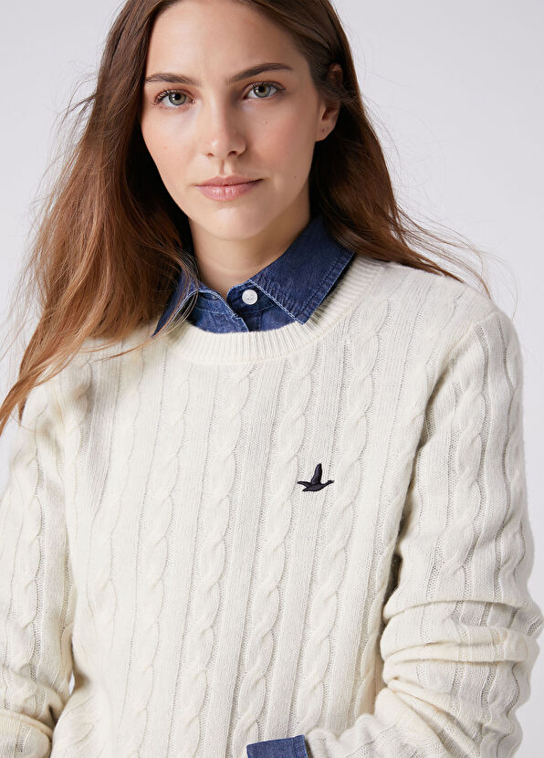 Beymen Club Ecru Hair Braid Sweater - 2