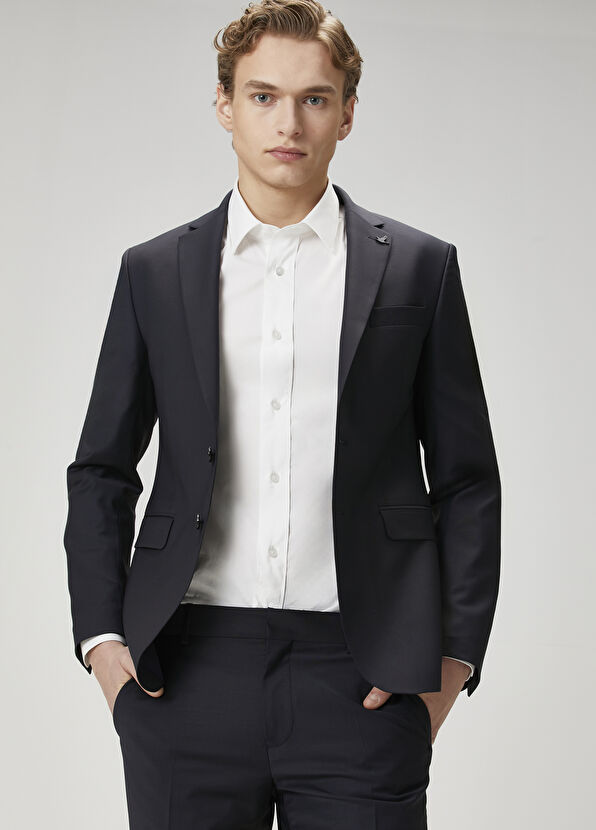 Beymen Club Drop 6 Lacivert Yün Karışımlı Takım Elbise - 2