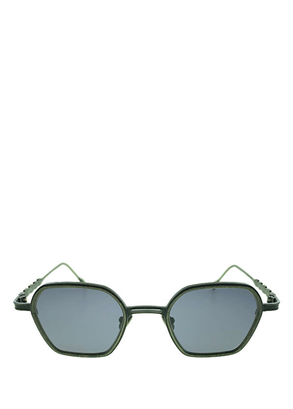 Capote Anstil Black Metal Unisex Sunglasses - 1