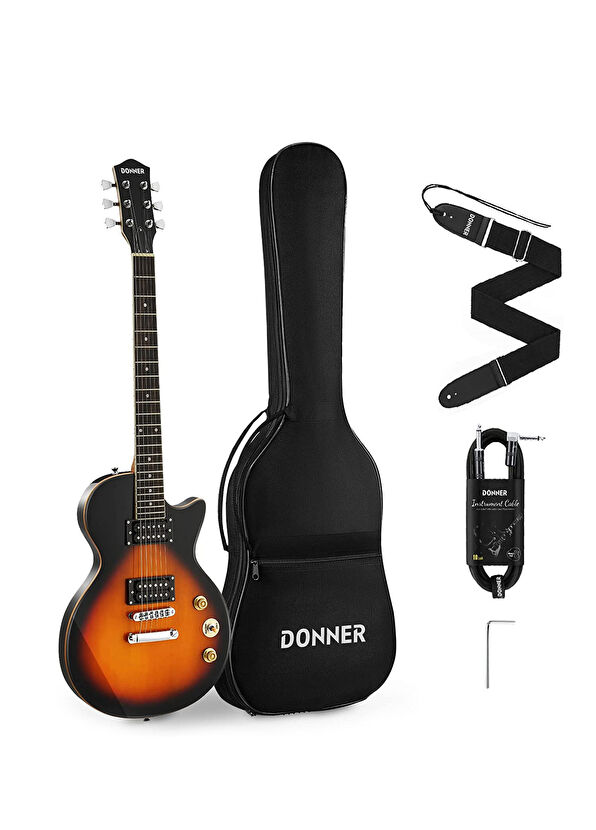 Donner DLP-124S LP Sunburst Electric Guitar Package - 1
