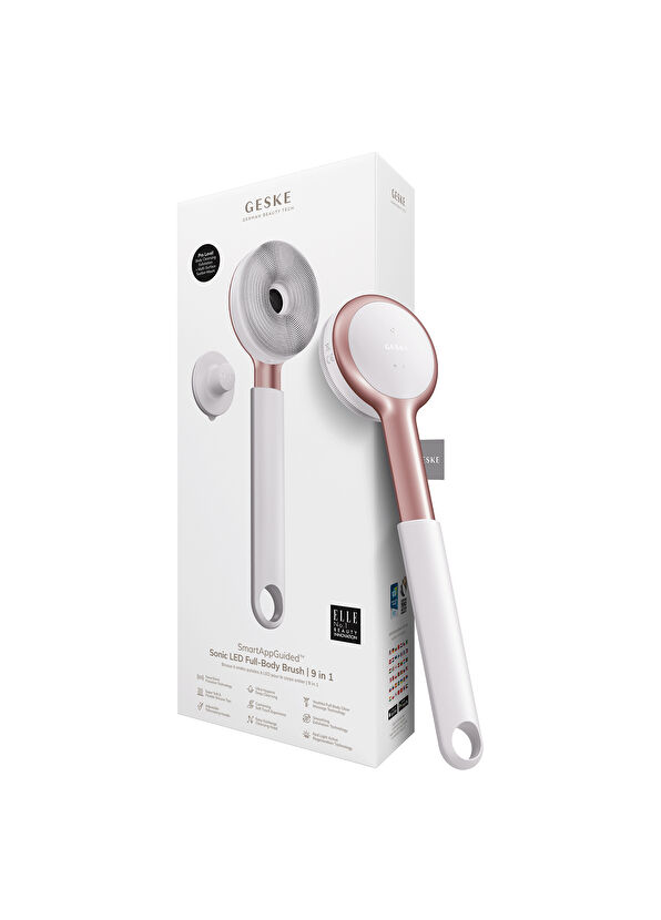 Geske Sonic LED Full-Body Brush & Intensive Exfoliator Starlight Kırmızı Led Terapili Vücut Temizleme ve Cilt Bakım Cihazı  - 4