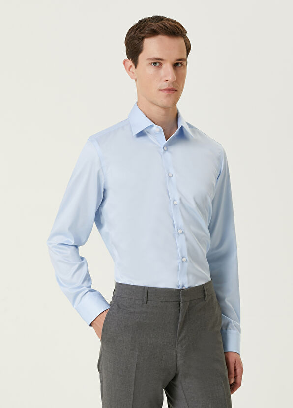 Beymen Club Slim Fit Mavi Normal Yaka Gömlek - 1