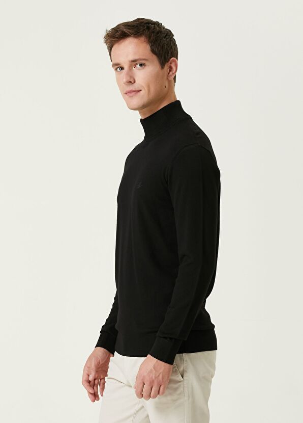 Beymen Club Siyah Yarım Balıkçı Yaka Basic Kazak - 4