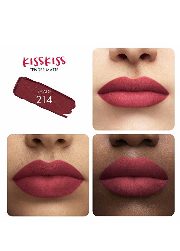 Guerlain Kisskiss Tender Matte 214 Romantic Nude - 2