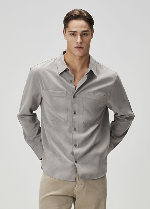 Calvin Klein Relaxed Fit Grey Shirt - 1