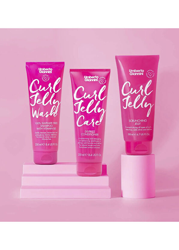 Umberto Giannini Curl Jelly Bukle Belirginleştirici Şampuan +  Saç Kremi + Jöle 3'lü Bakım Seti - 2