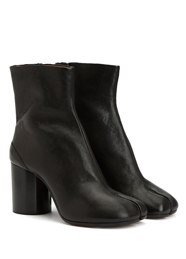 Tabi Siyah Kadın Deri Bot - Görsel 3