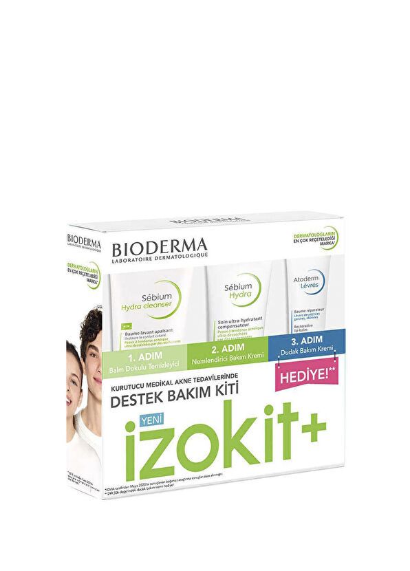 Bioderma Sebium Izokit+ Nemlendirici Akne Karşıtı Cilt Bakım Kiti  - 2