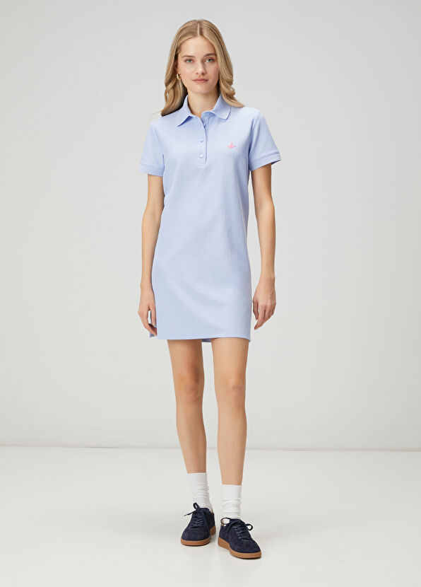 Beymen Club Açık Mavi Petek Dokulu Mini Polo Elbise - 1