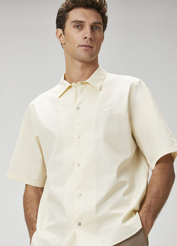 Beymen Club Krem Kısa Kollu Gömlek - 1