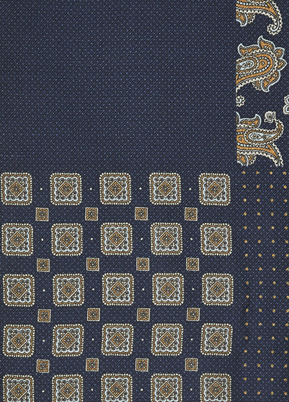 Beymen Club Lacivert Desenli Yün Poşet Mendil - 2