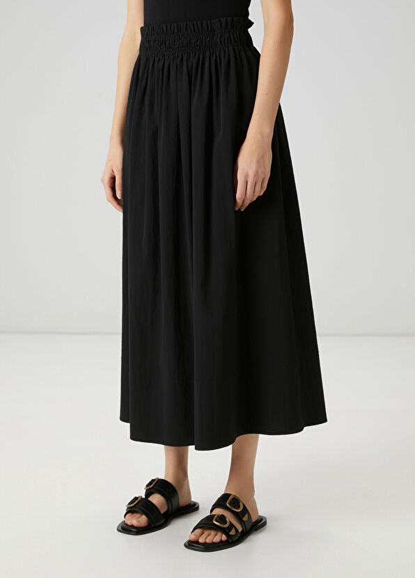 Beymen Club Black Elasticated Waist Midi Skirt - 4