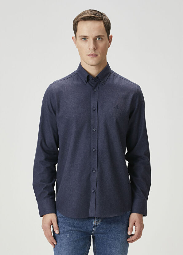Beymen Club Comfort Fit Navy Blue Shirt - 1