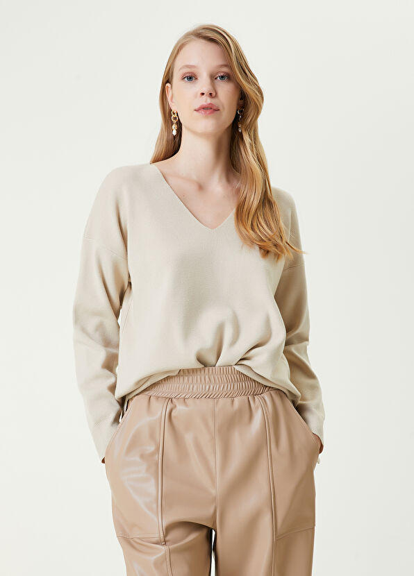 Beymen Club Kemik V Yaka Basic Kazak - 1