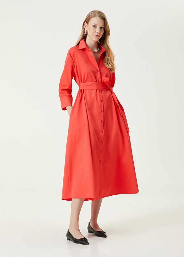 Beymen Club Mercan Midi Gömlek Elbise - 2