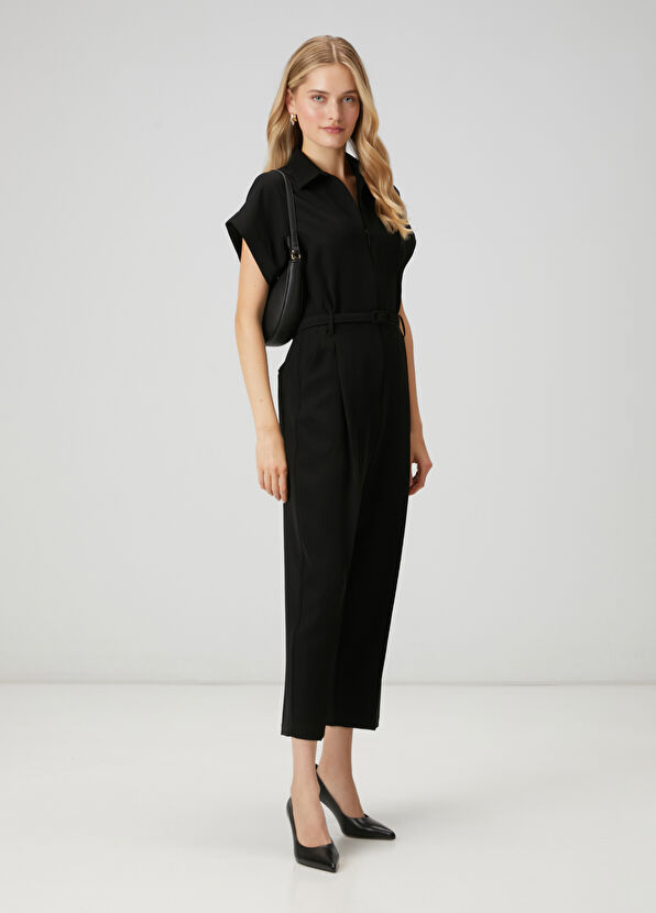 Beymen Club Black Belt Detailed Jumpsuit - 2
