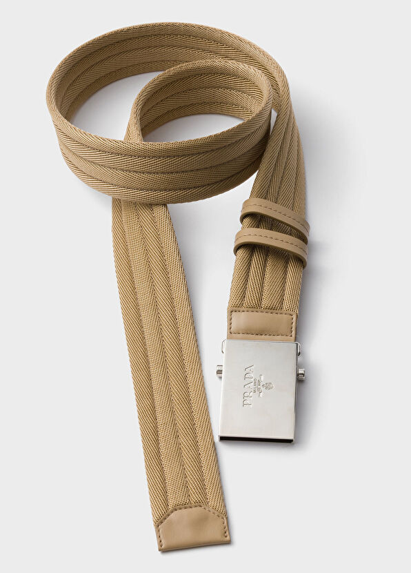 Prada Brown Fabric Men's Belt - 2