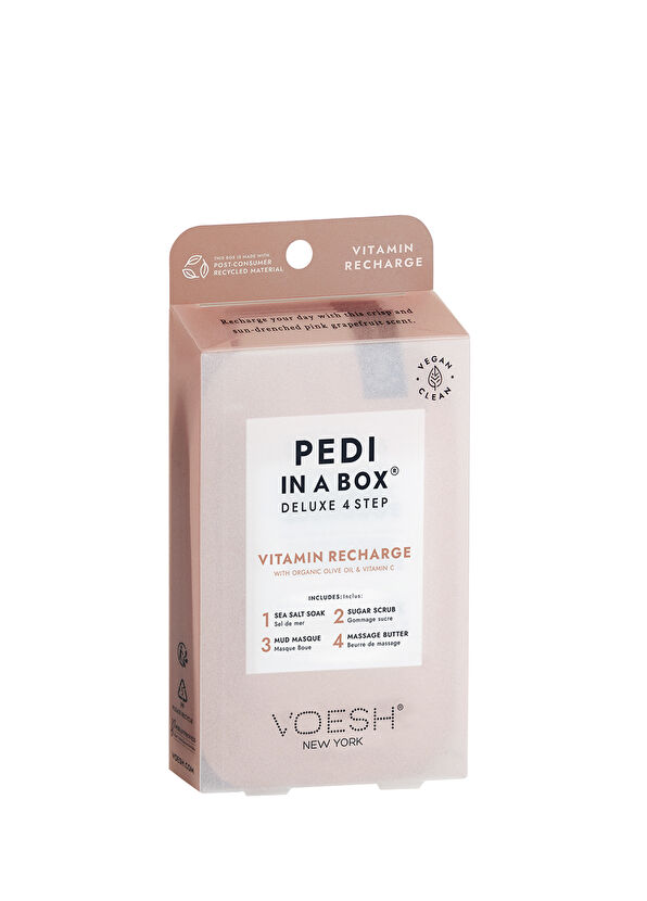 Voesh New York Pedi In A Box Deluxe Vitamin Recharge 4-Step Pedicure Set - 1