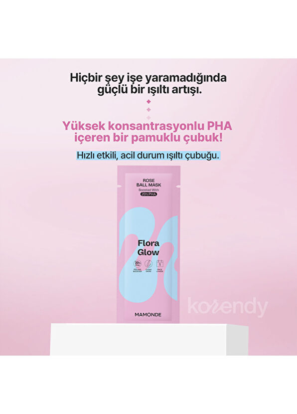 Mamonde Flora Glow Rose Ball Mask Doku Yenileyici ve Işıltı Verici Top Yüz Maskesi 3.5 ml - 3