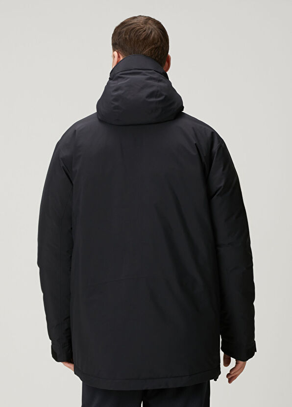 MM6 x Salomon Siyah Kapüşonlu Parka - 4