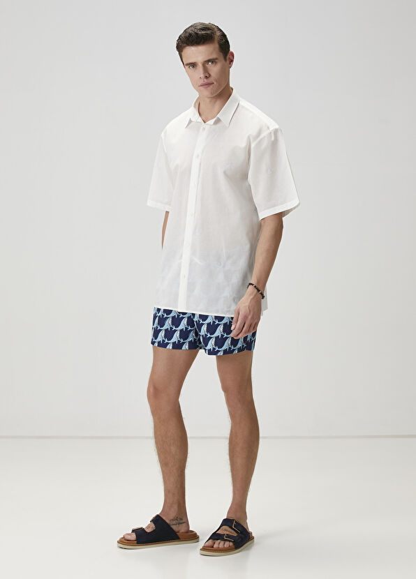 Beymen Club Lacivert Balina Desenli Mayo - 1