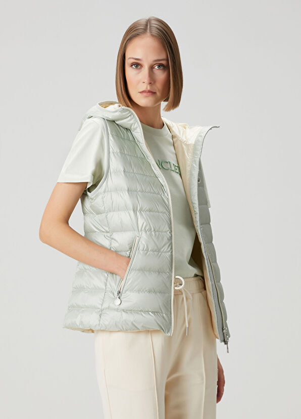Moncler Glygosse Açık Mavi Kapüşonlu Yelek - 1