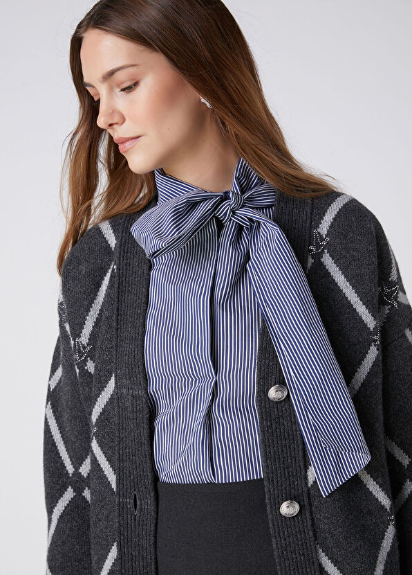Beymen Club Anthracite Diamond Cardigan - 2