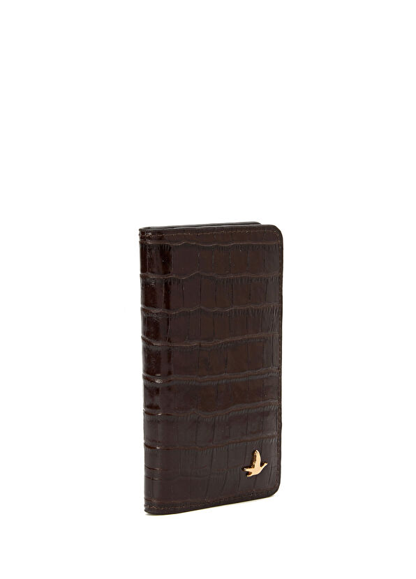 Beymen Club Kahverengi Krokodil Dokulu Kadın Deri Cüzdan - 2