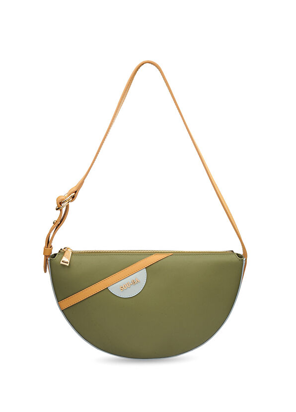 SOU-BA Eva Olive Leather Women's Shoulder Bag - 1