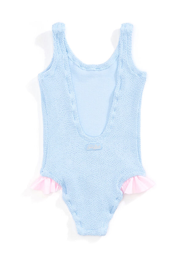MC2 (Saint Barth) Tiana Blue Pink Textured Girls Swimsuit - 2