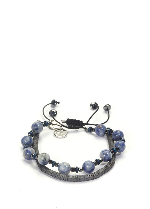 Beymen Club Mavi Taşlı Erkek 2li Bileklik - 1