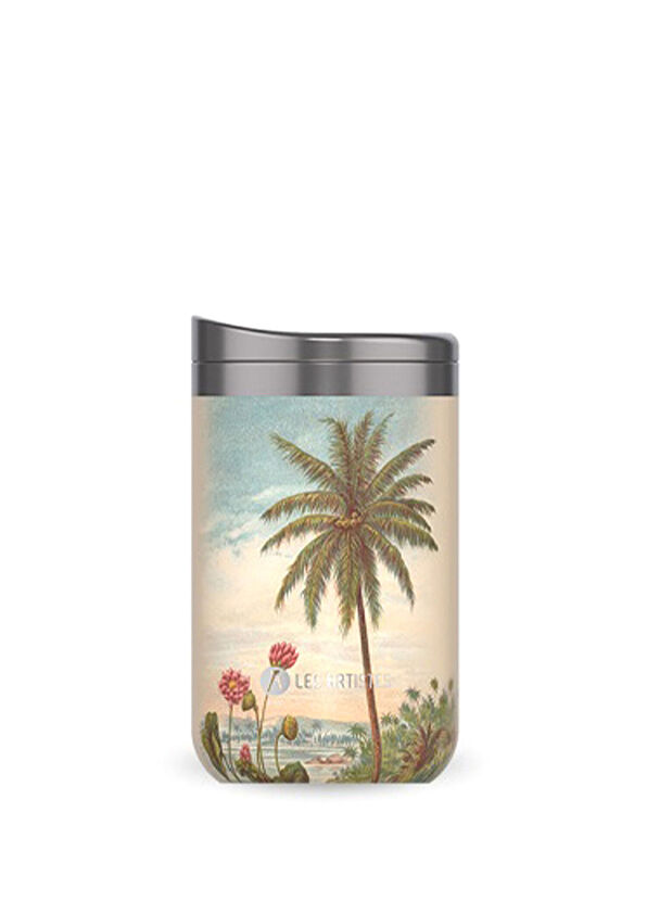 Les Artistes Paris Isı Yalıtımlı Beach Desenli Çelik Termos Mug 350 ml - 1
