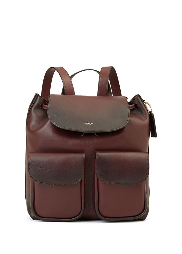 Coach Crosby Bordo Kadın Deri Sırt Çantası - 1