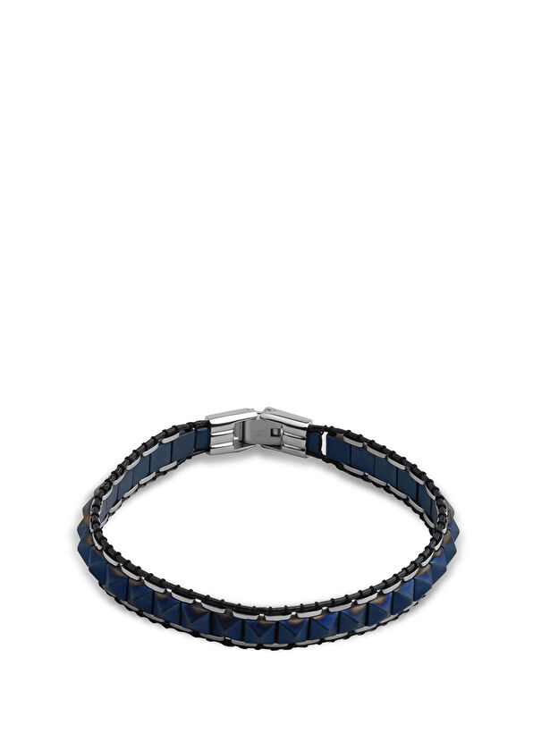 So Chic Hematit Taşlı Lacivert Çelik Erkek Bileklik - 1