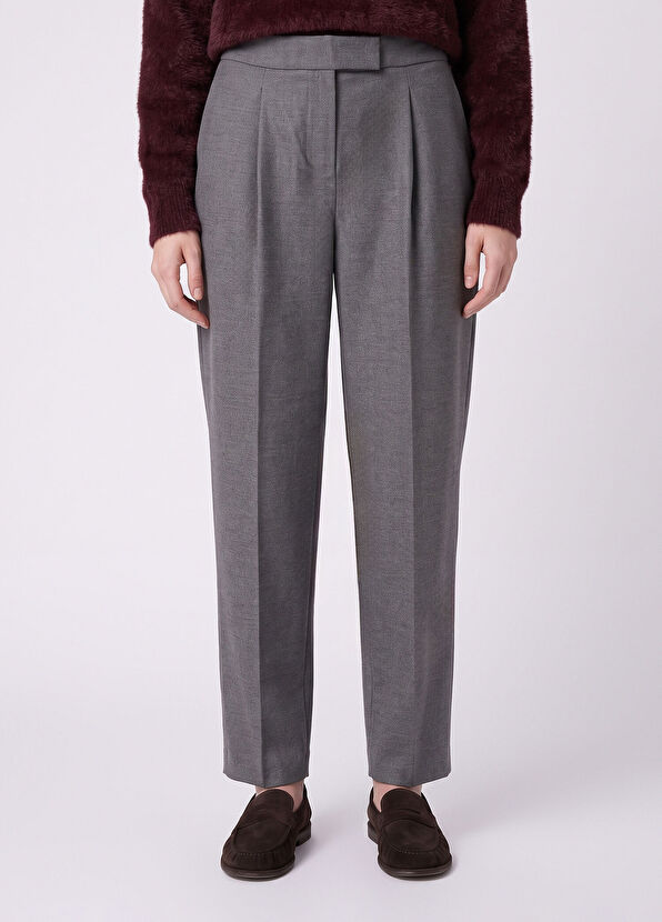 Beymen Club Carrot Shaped Flannel Trousers - 2