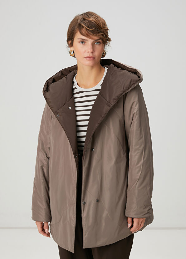 Beymen Club Kahverengi Çift Taraflı Mont - 4