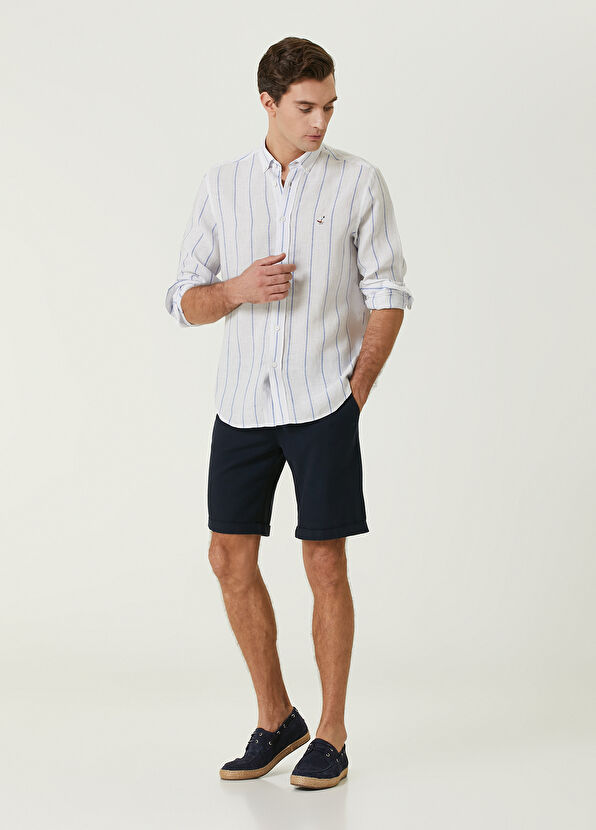 Beymen Club Lacivert Beli Kordonlu Şort - 1