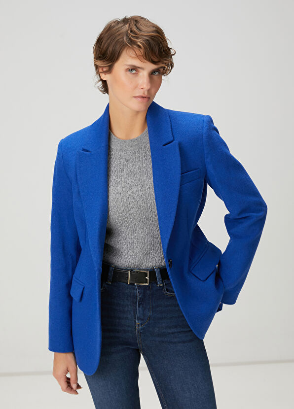 Beymen Club Blue Wool Jacket - 1
