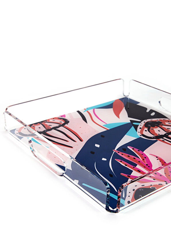 Otaku Homes Pembe Desenli Pleksi Tepsi - 2