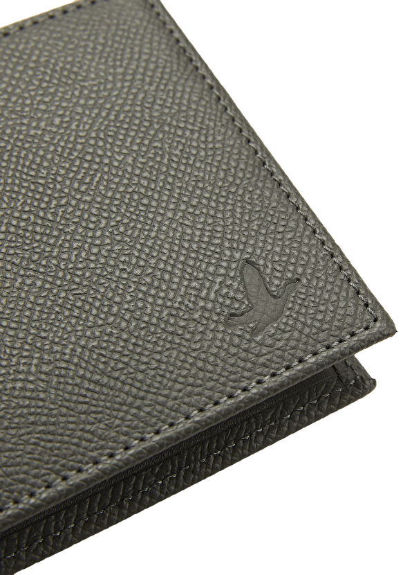 Beymen Club Anthracite Bird Logo Men's Leather Wallet - 4