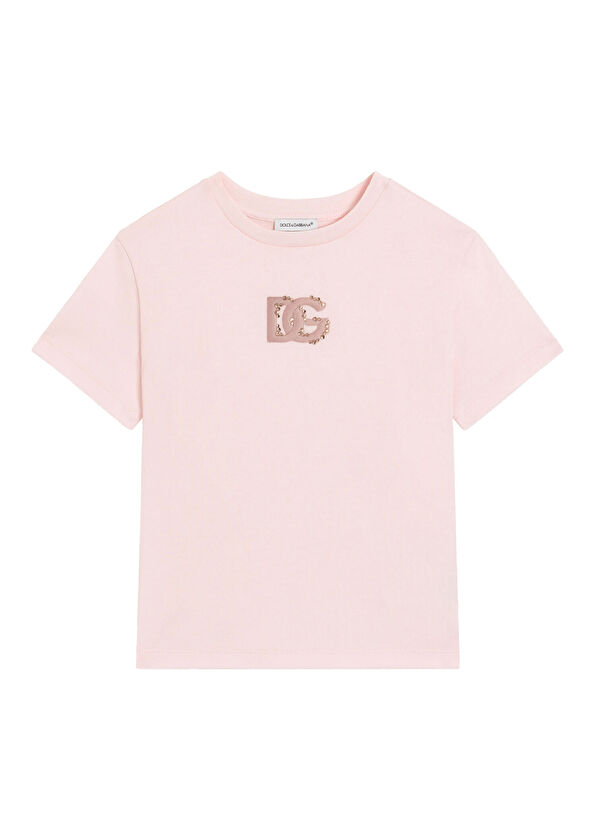 Dolce&Gabbana Pembe Kız Çocuk T-shirt - 1