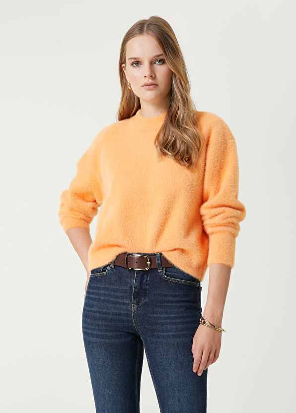Beymen Club Orange Feather Textured Knitwear - 1