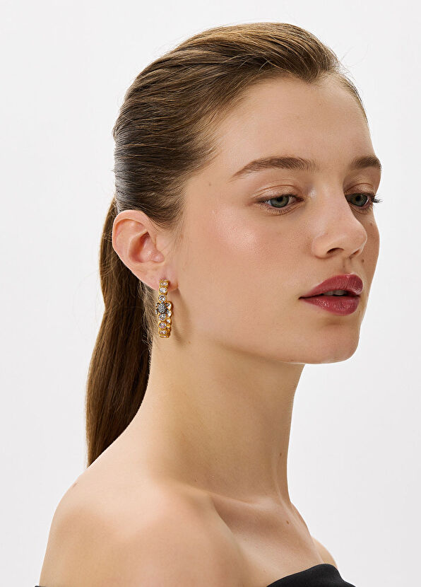 Begum Khan Serdarino Tennis Women's Gold-Plated Earrings - 2