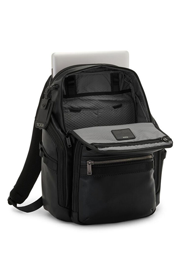 Alpha Bravo Siyah Erkek Deri Sırt Çantası - Görsel 3