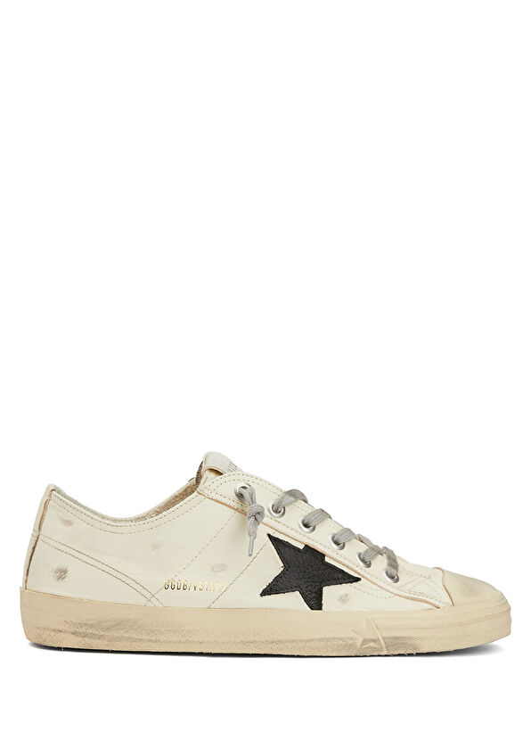Golden Goose V-Star Black White Men's Leather Sneakers - 1