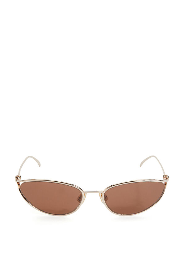 Kahve Gold Kadın Güneş Gözlüğü - Görsel 2