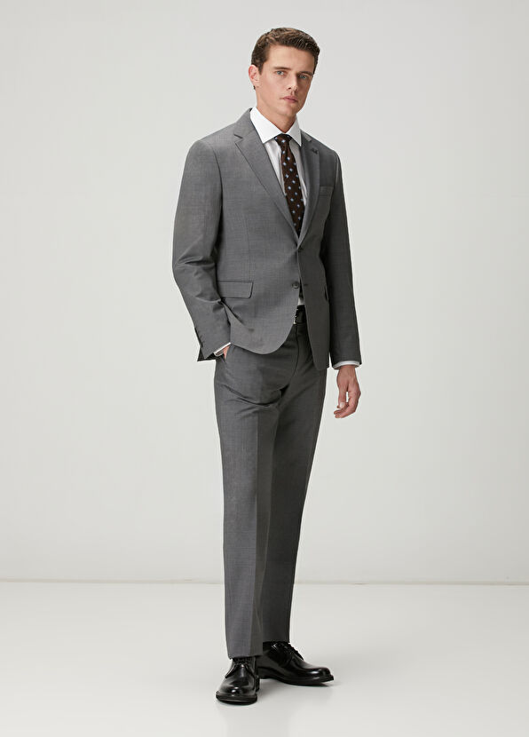 Beymen Club Anthracite Wool Blend Suit - 3