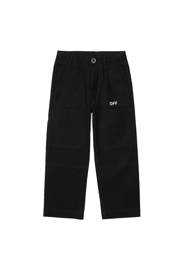 Off-White Siyah Erkek Çocuk Pantolon - 1