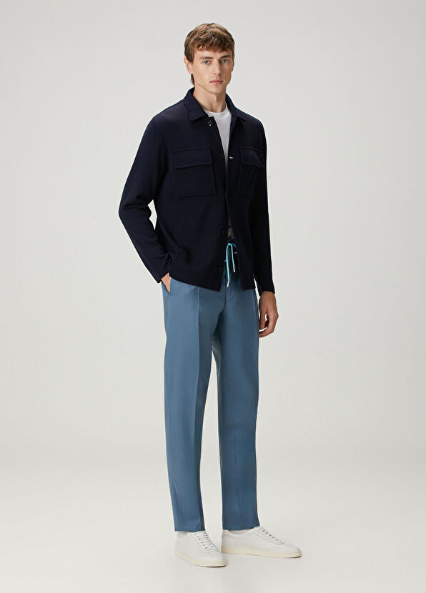 Lardini Navy Blue Wool Jacket - 2